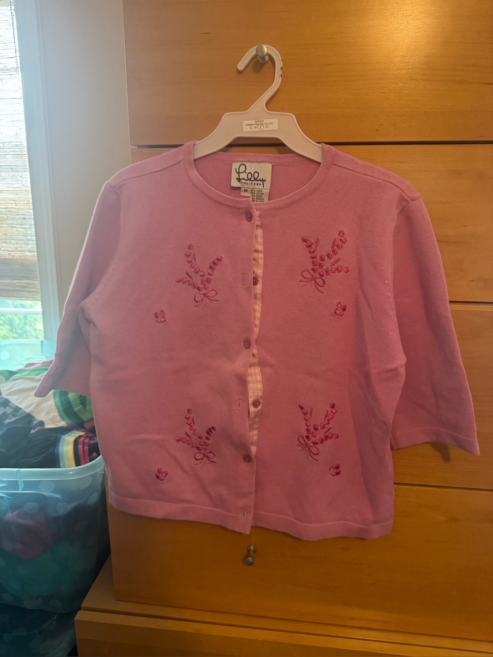Lilly Pulitzer Pink Embroidered Girls' Cardigan Sweater